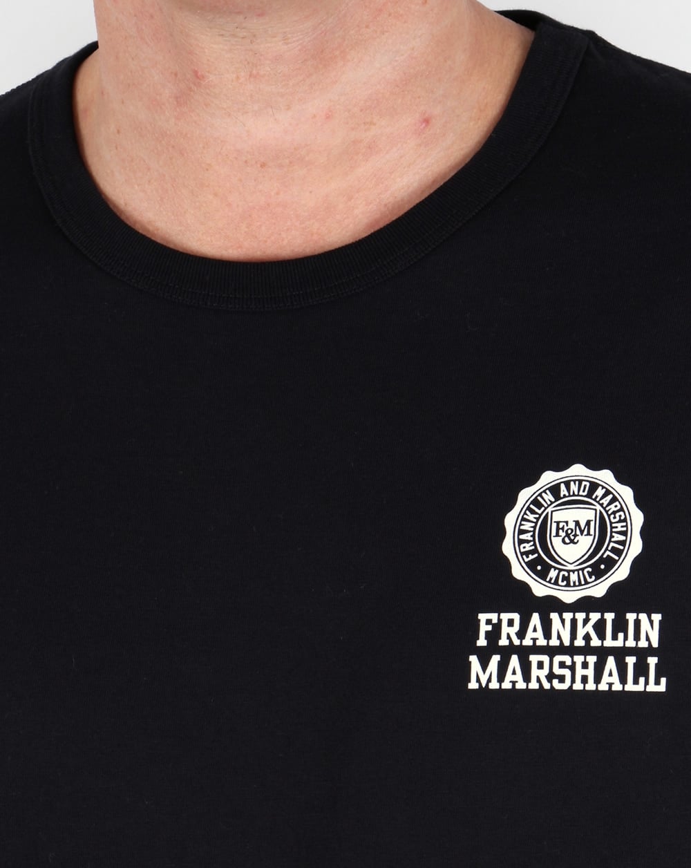 Franklin And Marshall Small Logo T-shirt Black