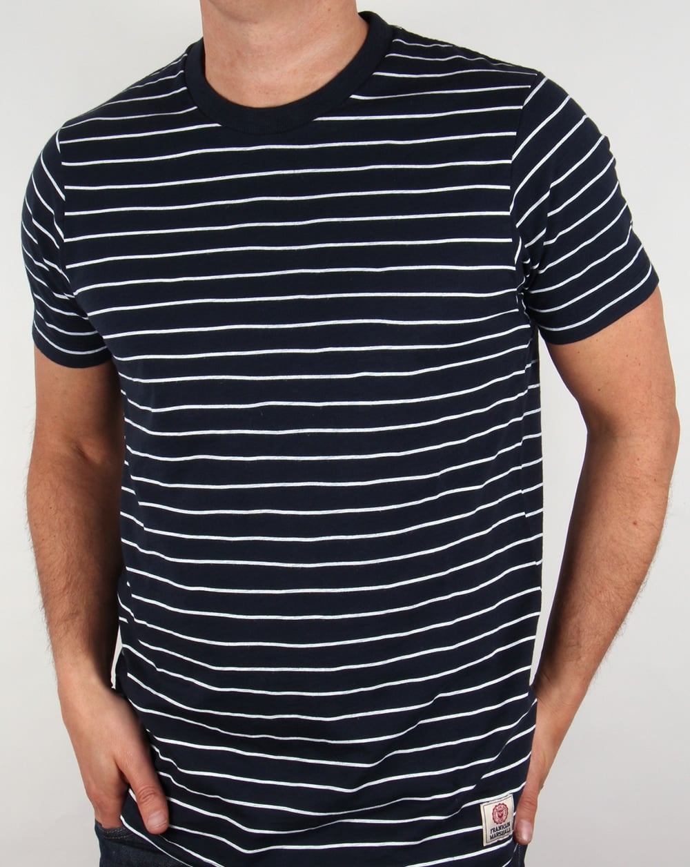 Franklin And Marshall Striped T-shirt Navy/White