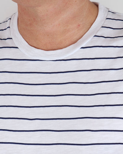 Franklin And Marshall Striped T-shirt White/Navy