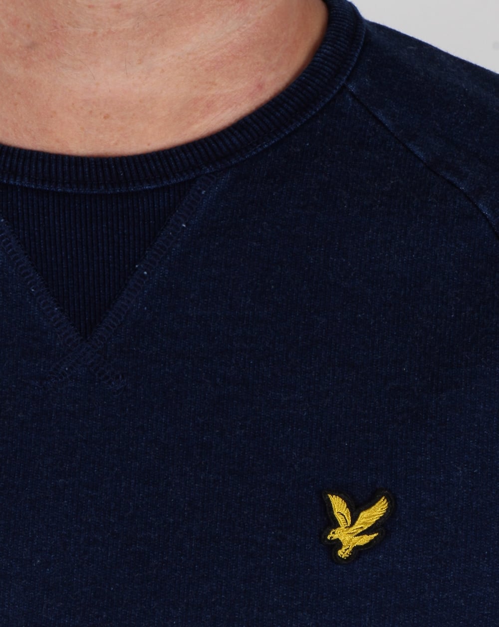 Lyle And Scott Indigo Crew Neck Sweatshirt Dark Indigo
