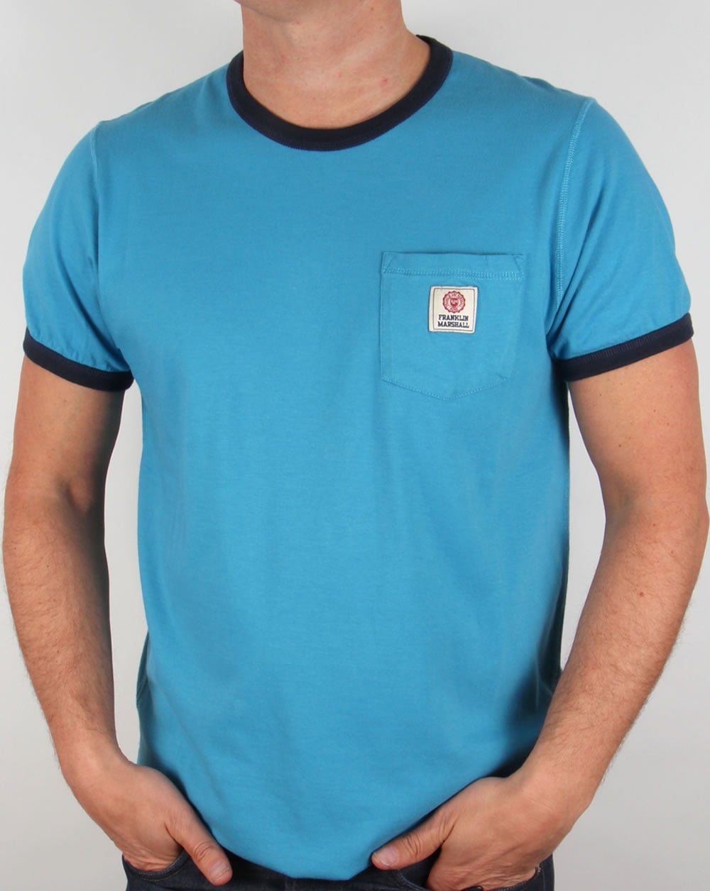 Franklin And Marshall Pocket Ringer T-shirt Cloud Blue