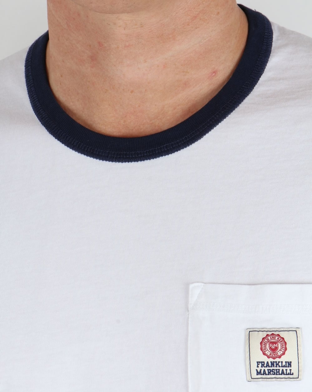 Franklin And Marshall Pocket Ringer T-shirt White
