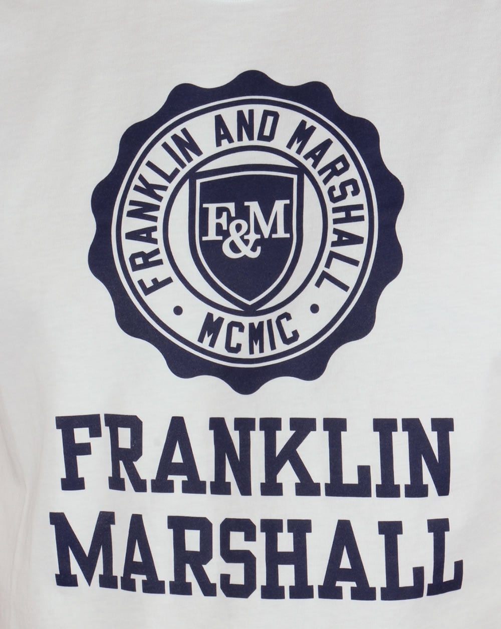 Franklin And Marshall Large Logo T-shirt White