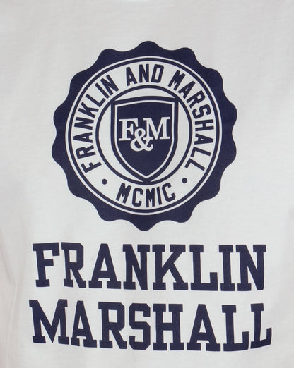 Franklin And Marshall Large Logo T-shirt White