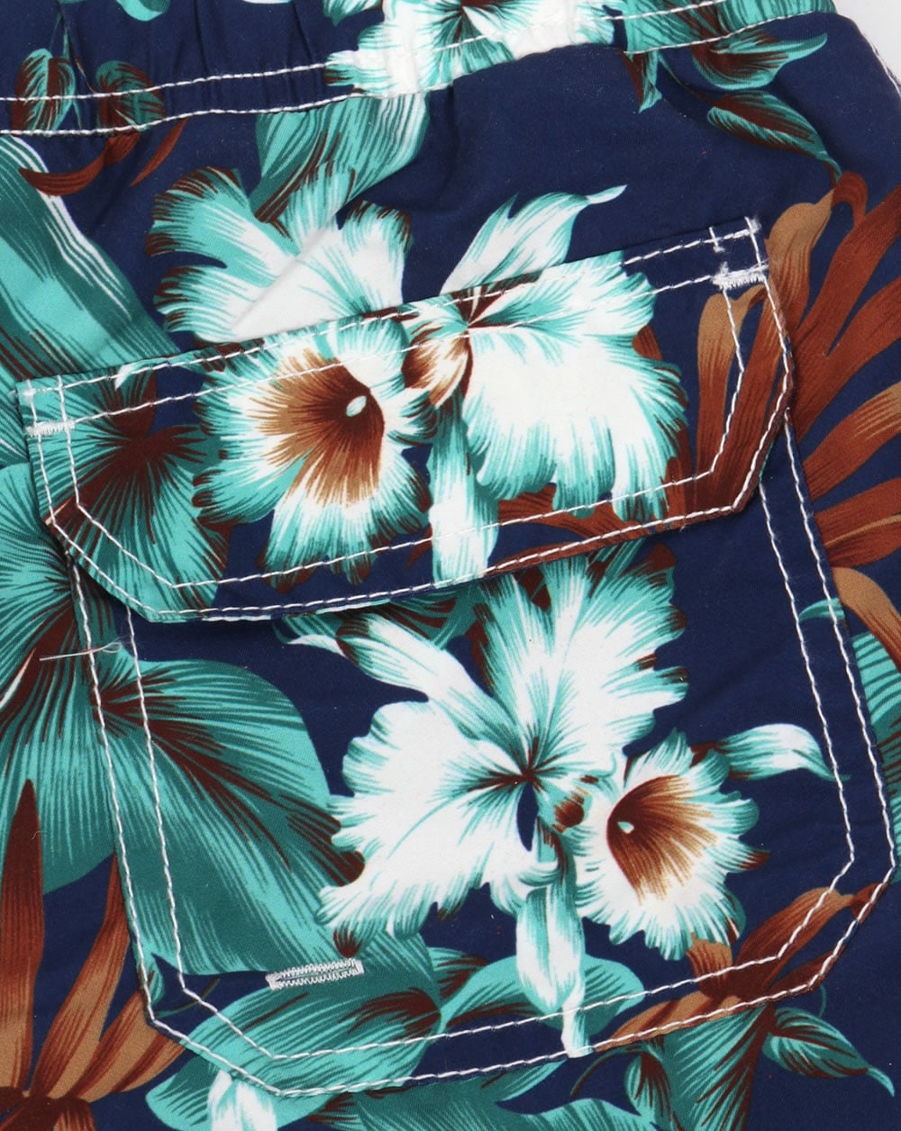 Franklin And Marshall Floral Beach Shorts Vintage Blue
