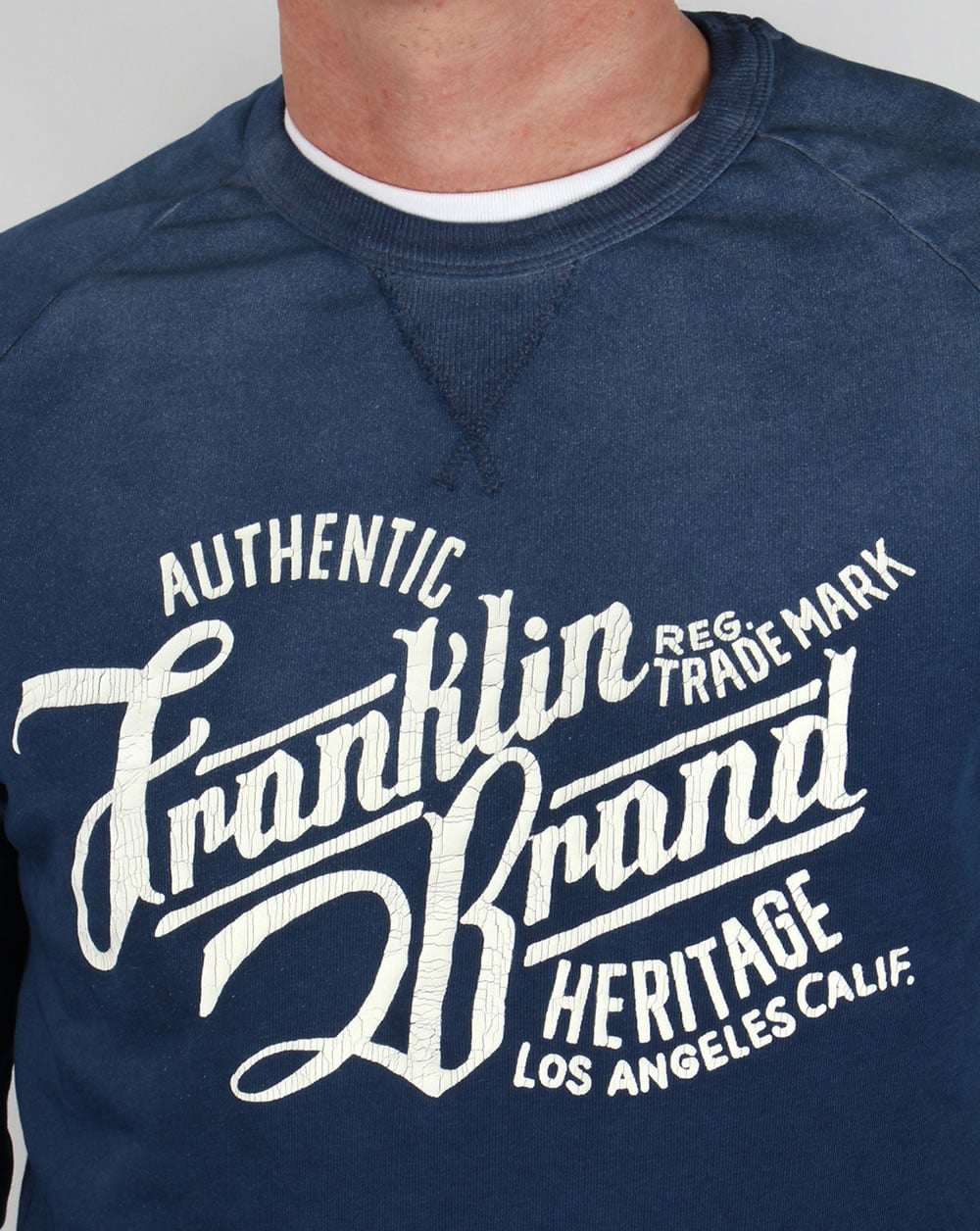 Franklin And Marshall Heritage Logo Sweatshirt Original Blue