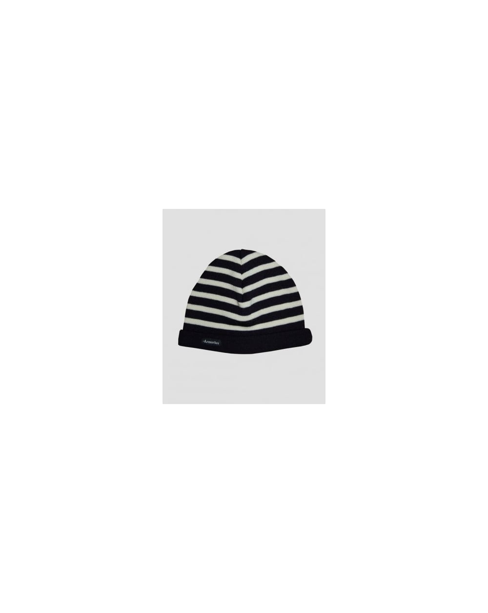 Armor-lux Striped Beanie Hat Navy/ecru