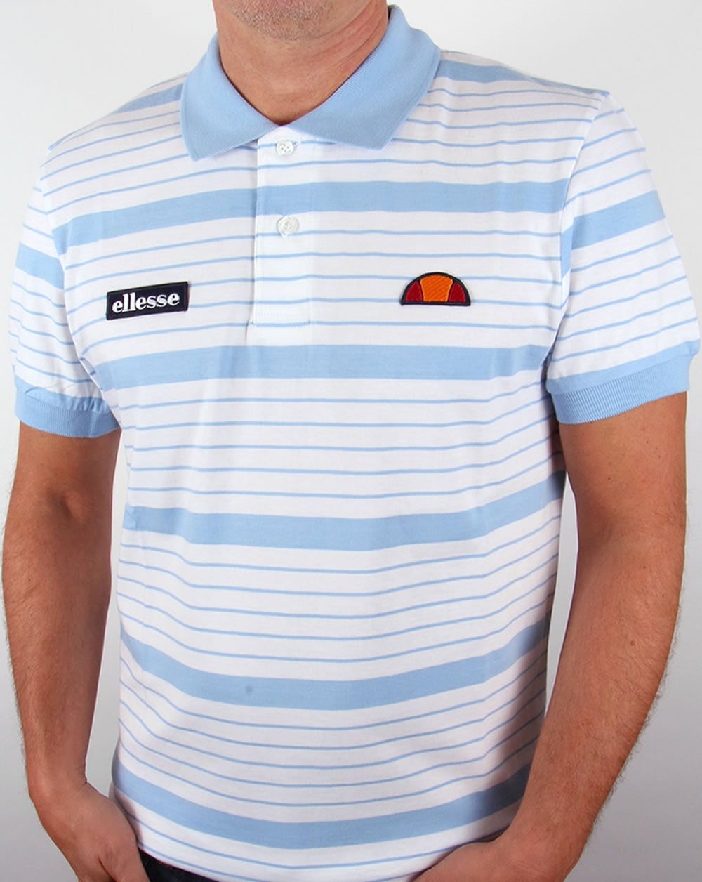 Ellesse 80s Becker Polo Shirt White/sky
