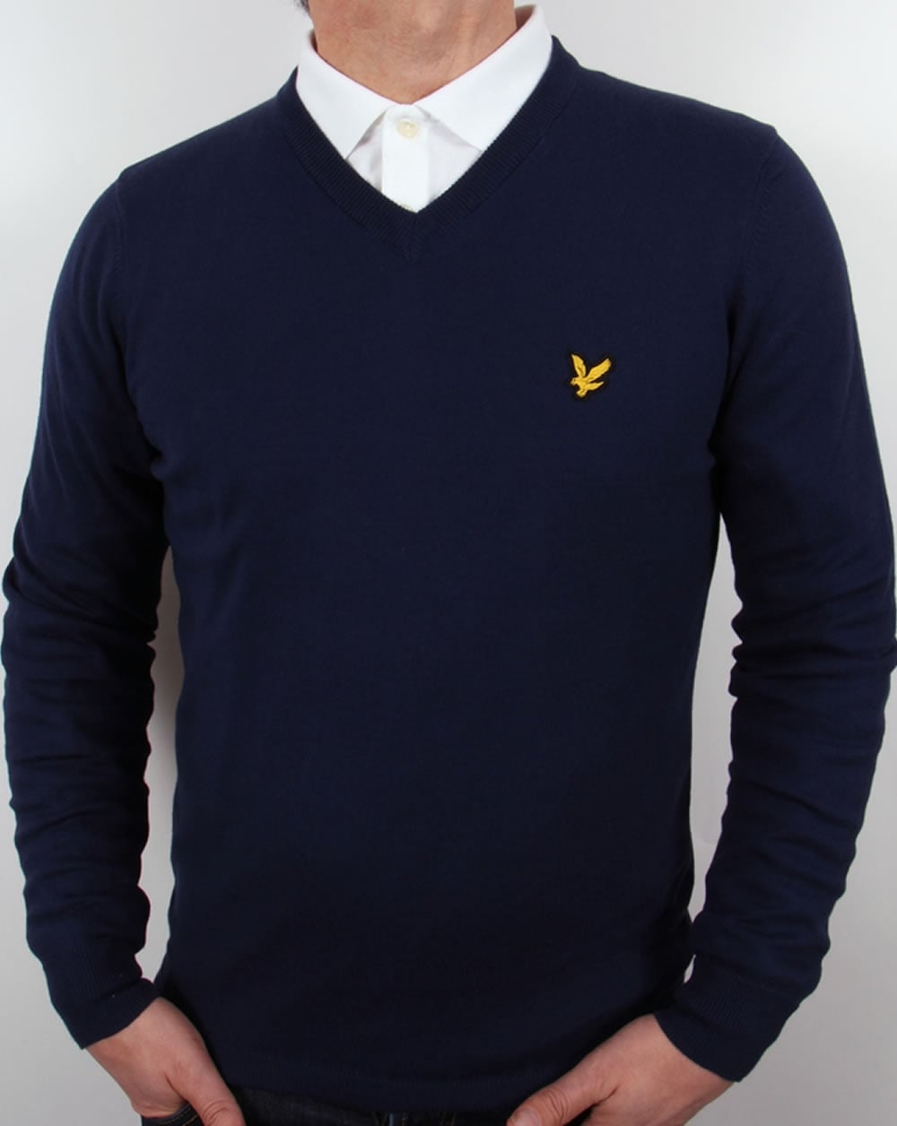 Lyle And Scott V Neck Jumper New Navy