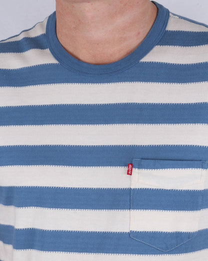 Levis Sunset Pocket Striped T-shirt Blue/chalk