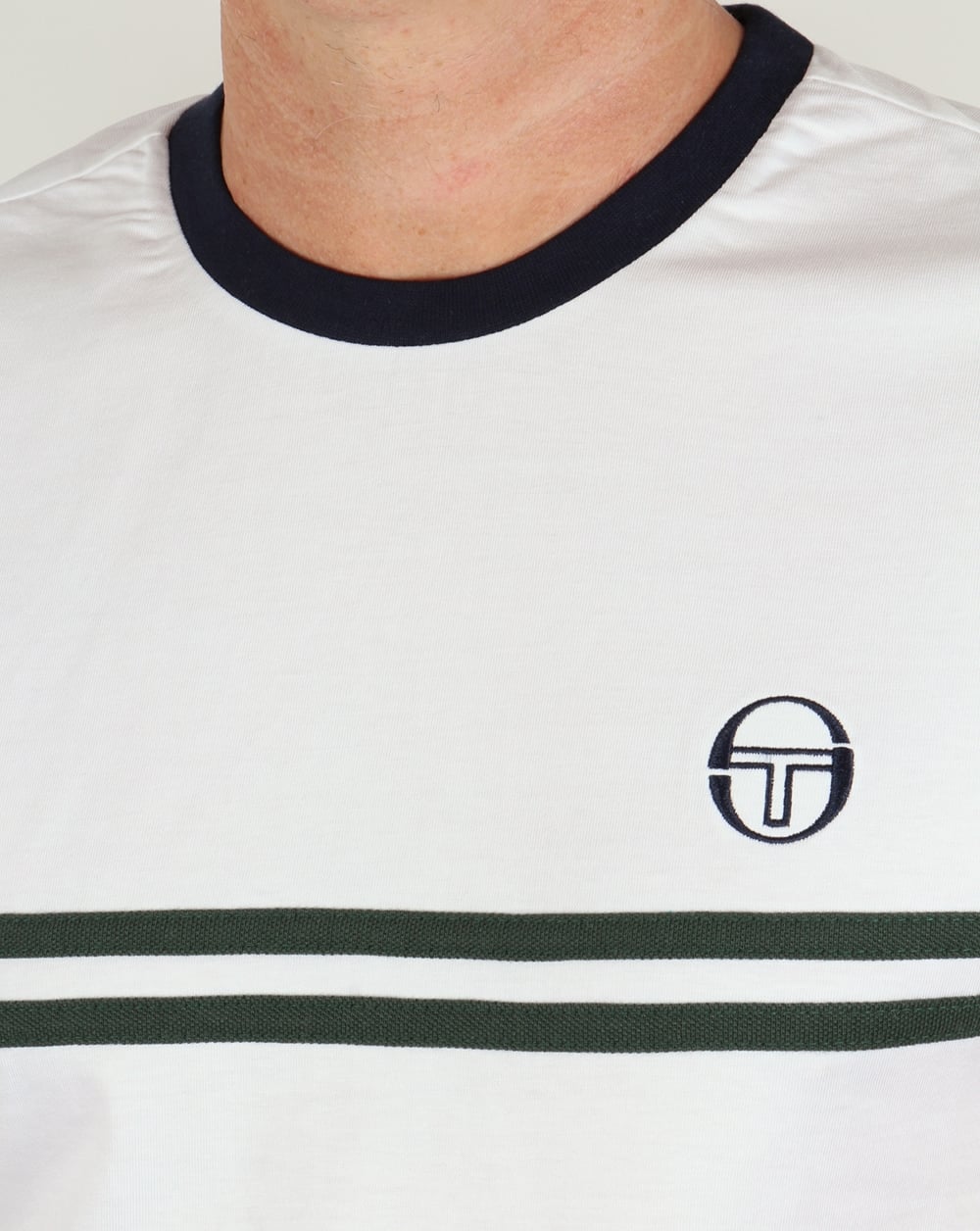 Sergio Tacchini Super Mac T-shirt White/Navy/Green