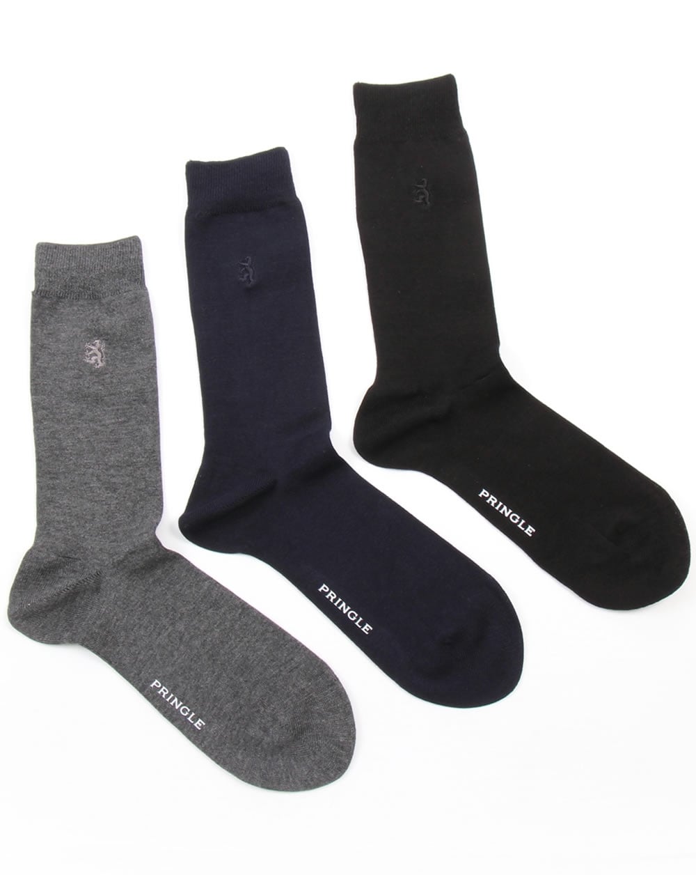Pringle Eckford Plain Socks Black/Navy/Grey