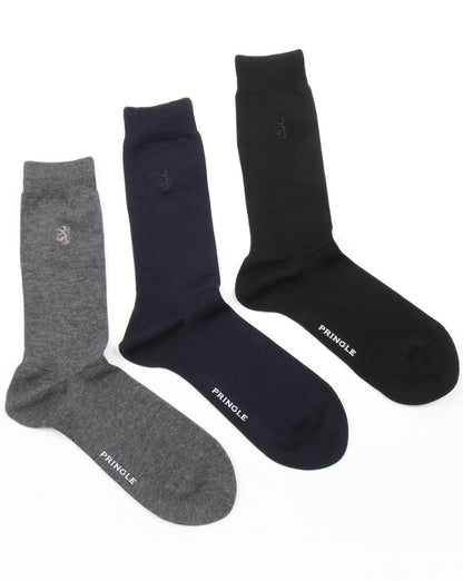 Pringle Eckford Plain Socks Black/Navy/Grey