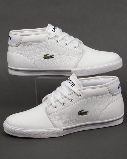 Lacoste Ampthill Leather Trainers White/White
