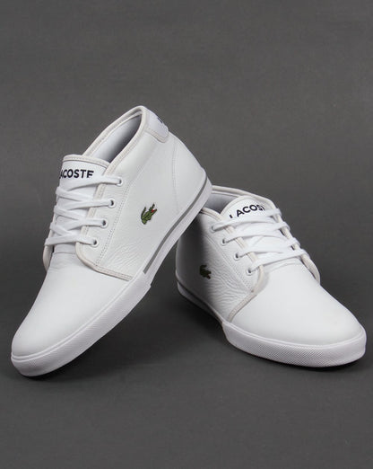 Lacoste Ampthill Leather Trainers White/White