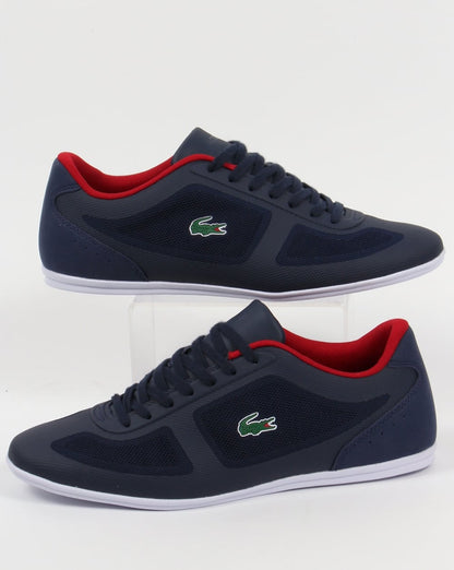 Lacoste Misano Evo Trainers Navy/Red