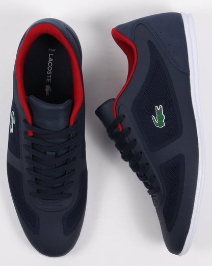 Lacoste Misano Evo Trainers Navy/Red