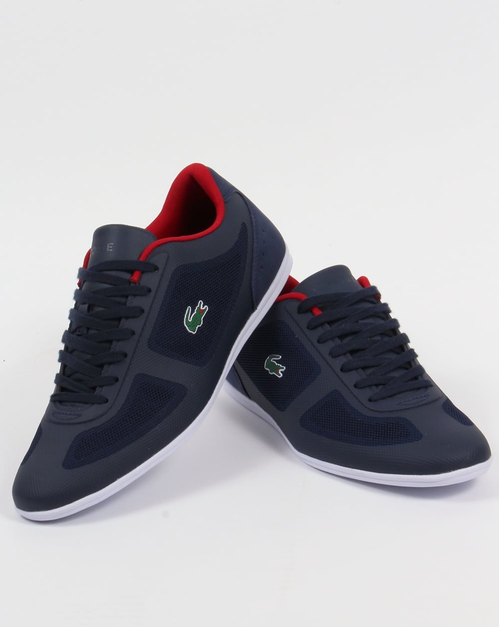 Lacoste Misano Evo Trainers Navy/Red