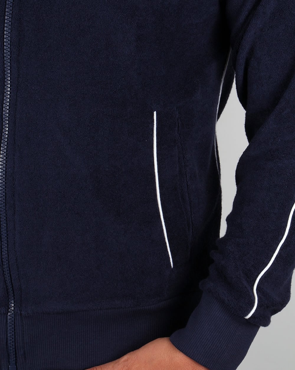 Fila Vintage Terry Biker Track Top Navy