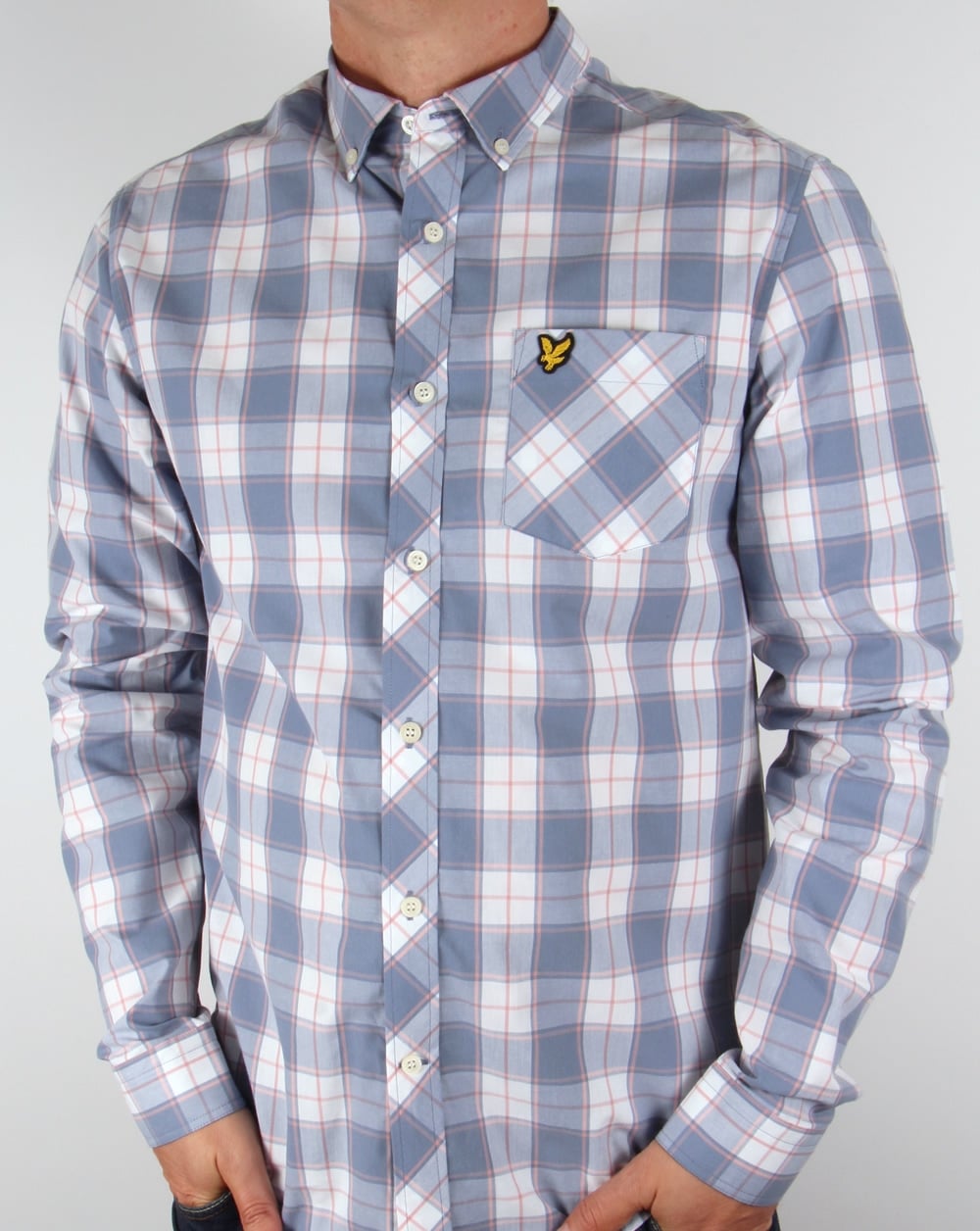Lyle And Scott Check Shirt Dusk Blue