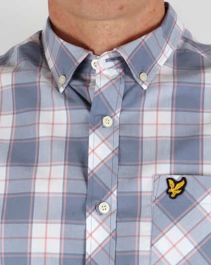 Lyle And Scott Check Shirt Dusk Blue