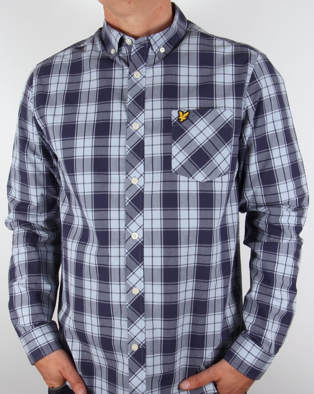 Lyle And Scott Check Shirt Navy