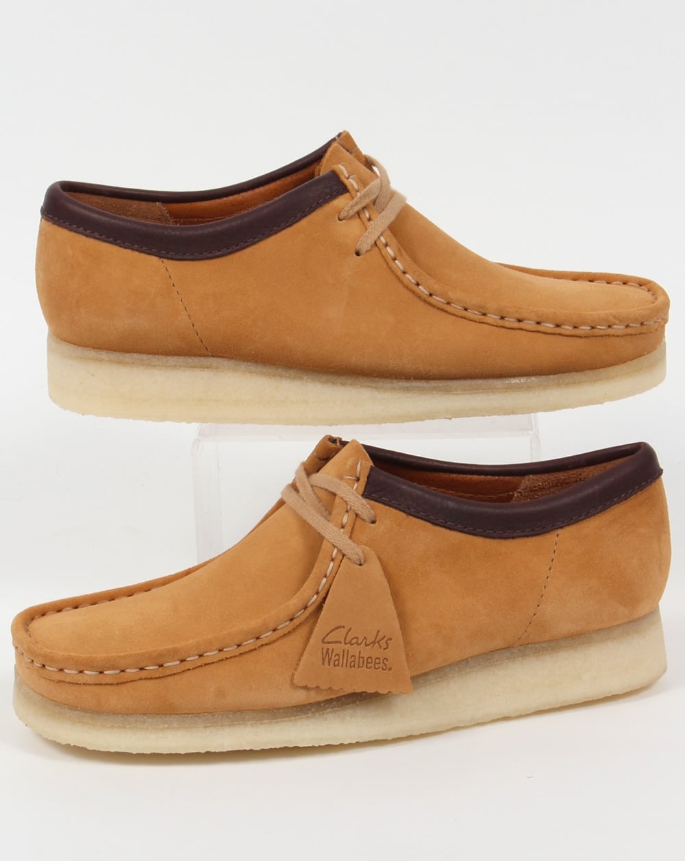 Clarks Originals Wallabee Shoe In Suede Camel