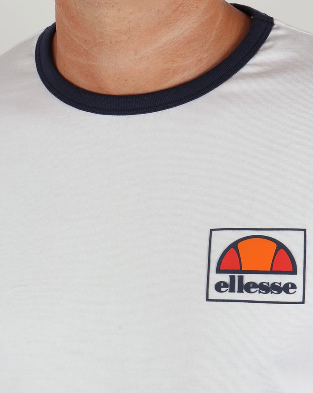 Ellesse Old Skool Long Sleeve Ringer T-shirt White