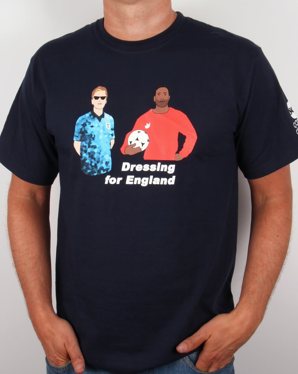 80s Casual Classics Dressing For England T-shirt Navy