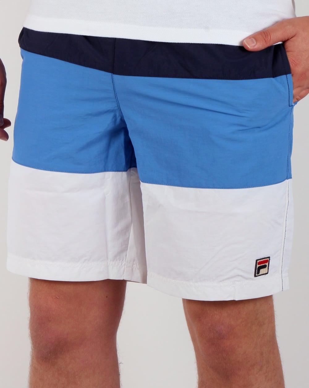 Fila Vintage Beam Beach Shorts Navy/White/Ocean
