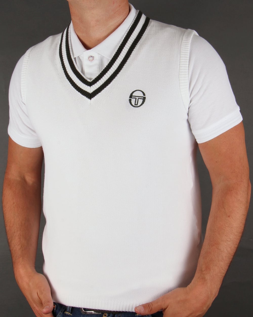 Sergio Tacchini Tank Top White/Green