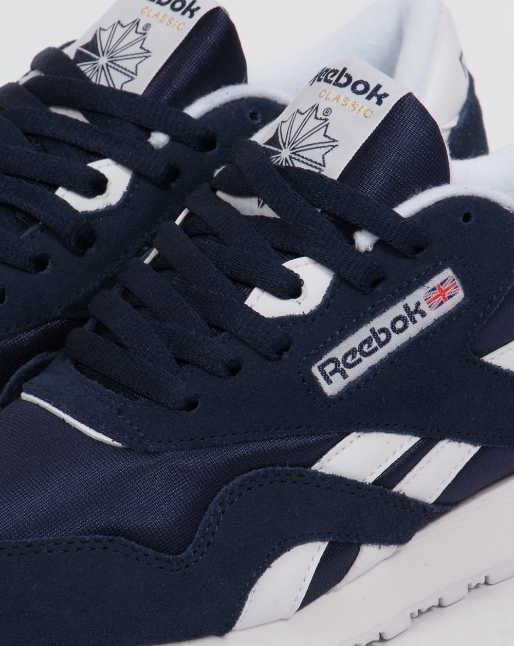 Reebok Classic Nylon Trainers Navy/White