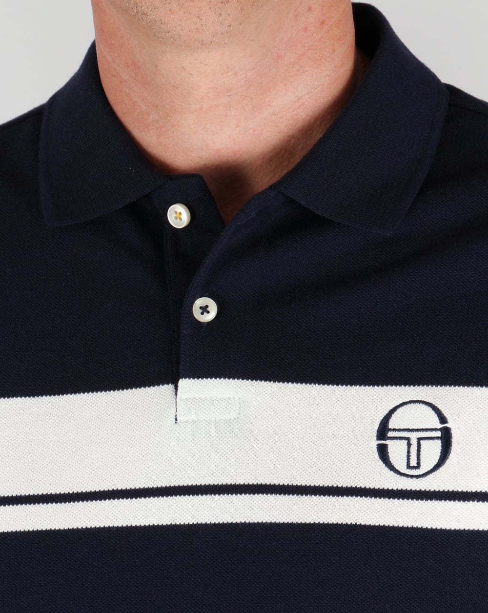 Sergio Tacchini Young Line 50th Anniversary Polo Shirt Navy/Ivory