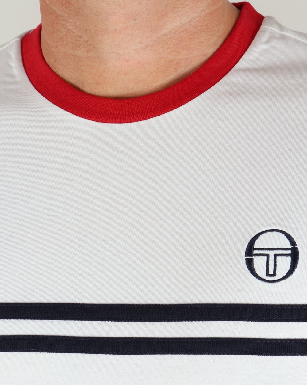 Sergio Tacchini Super Mac T-shirt White/Navy/Red
