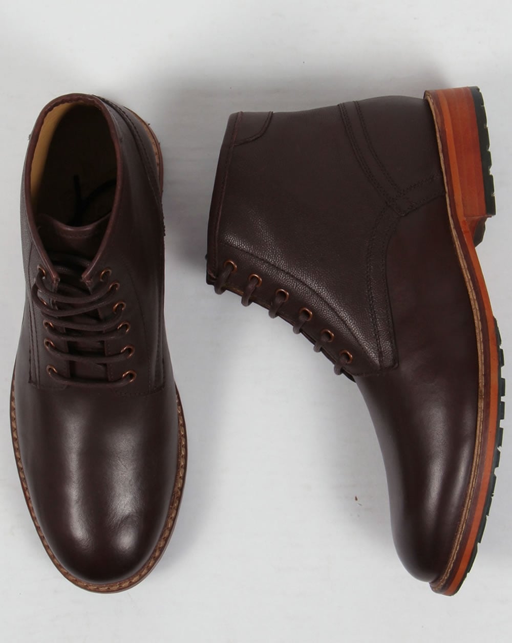 Lyle And Scott Everyman Leather Boots Brown