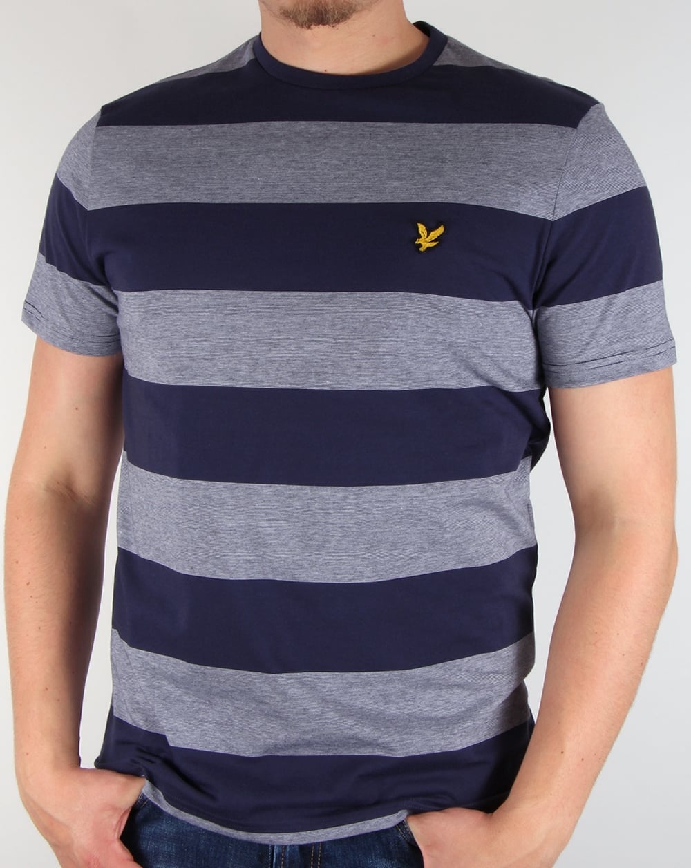 Lyle And Scott Wide Stripe T-shirt Navy