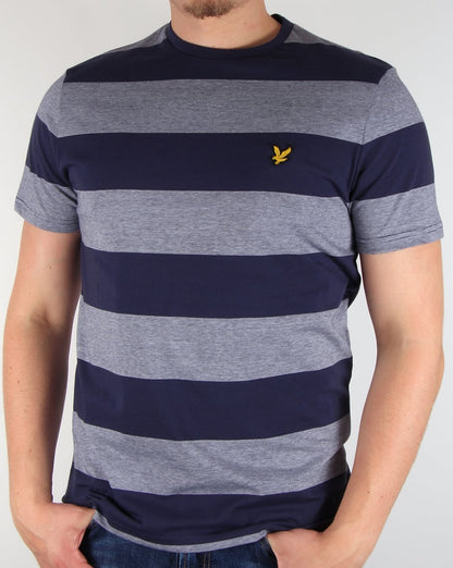 Lyle And Scott Wide Stripe T-shirt Navy