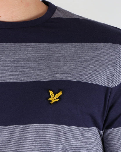 Lyle And Scott Wide Stripe T-shirt Navy