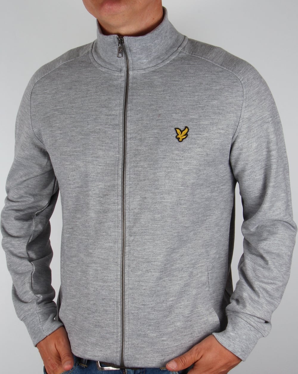 Lyle And Scott Track Jacket Mid Grey Marl