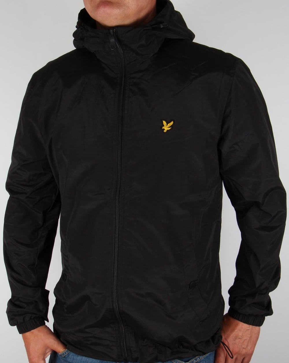 Lyle And Scott Zip Through Hooded Jacket Black