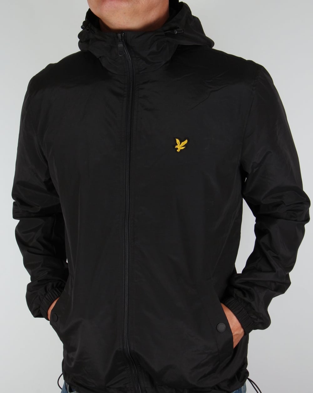 Lyle And Scott Zip Through Hooded Jacket Black