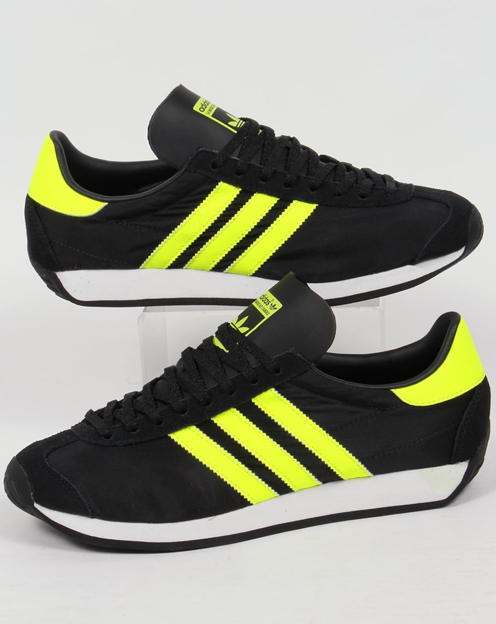 Adidas Country OG Trainers Black/Solar Yellow
