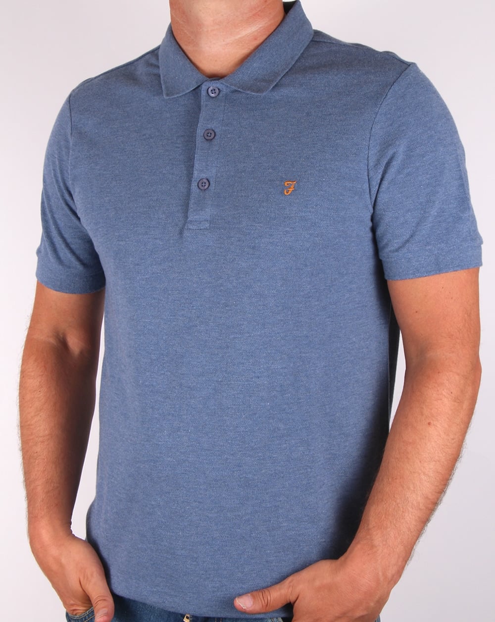 Farah Blaney Polo Shirt Dusky Blue