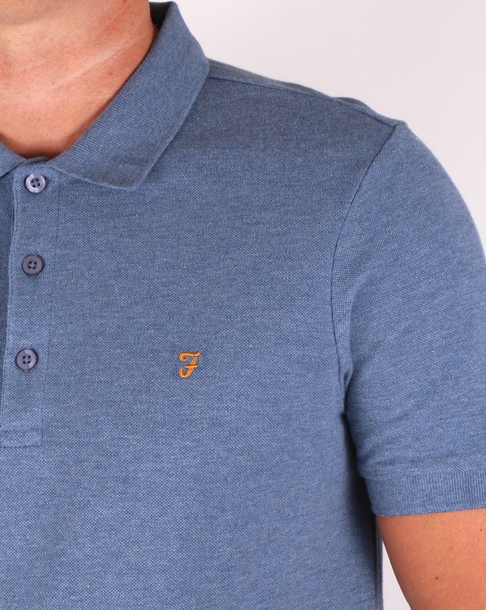 Farah Blaney Polo Shirt Dusky Blue