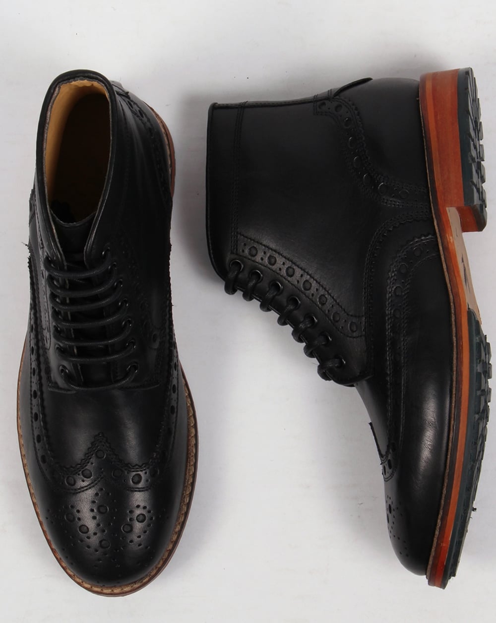 Lyle And Scott Deveron Brogue Boots Black