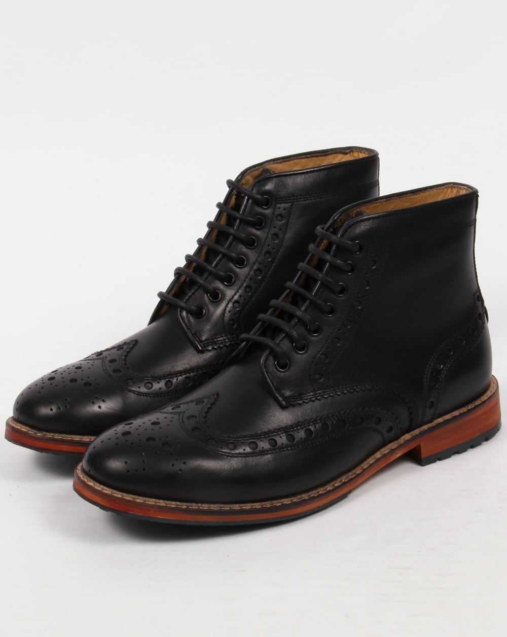 Lyle And Scott Deveron Brogue Boots Black