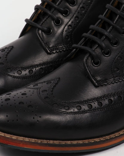 Lyle And Scott Deveron Brogue Boots Black