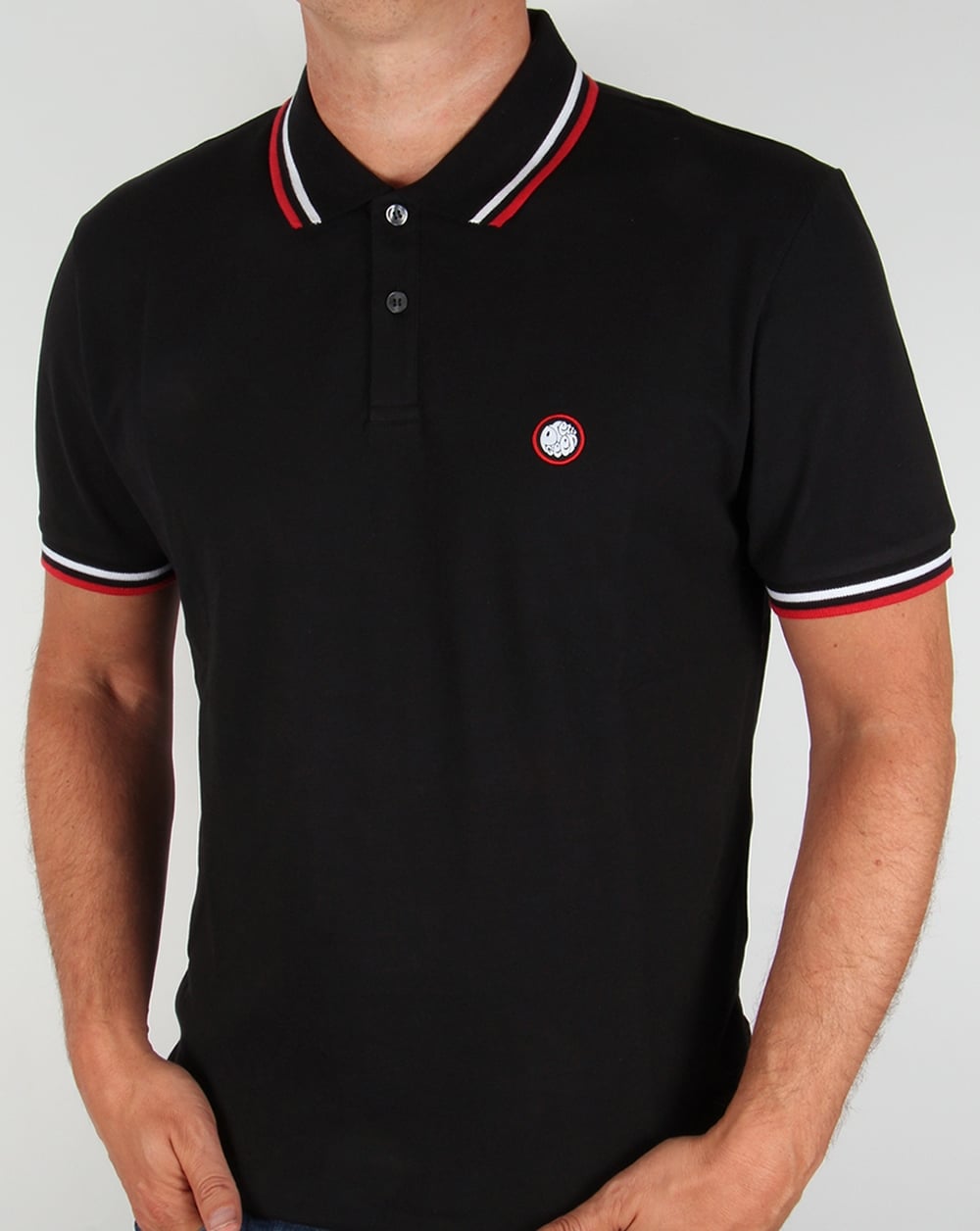 Pretty Green Tipped Polo Shirt Black