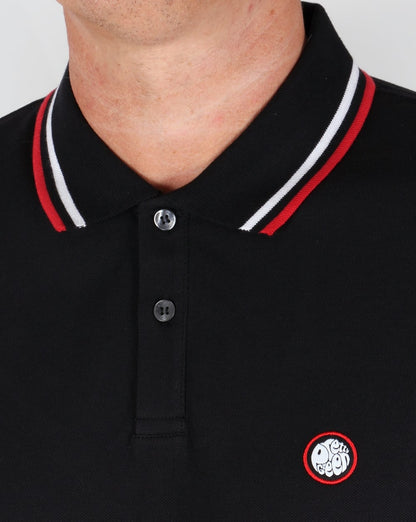 Pretty Green Tipped Polo Shirt Black