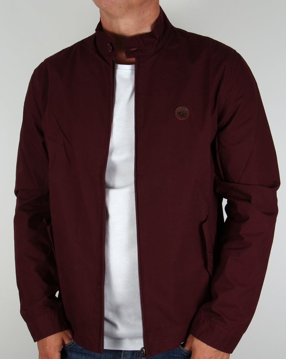 Pretty Green Kingsway Harrington Burgundy